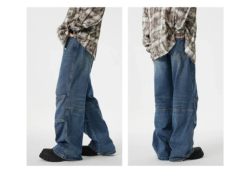 A pair of vintage-inspired denim overalls, featuring a classic workwear design and a premium cotton construction for the modern Kiwi bloke.