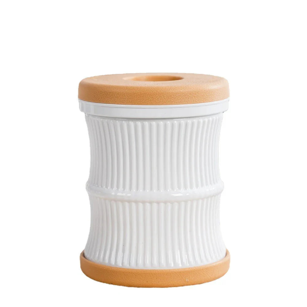 Transparent Mini Hydroponic Flower Pot with Soft White Cap for Indoor Gardening and Aquarium Display