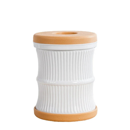 Transparent Mini Hydroponic Flower Pot with Soft White Cap for Indoor Gardening and Aquarium Display