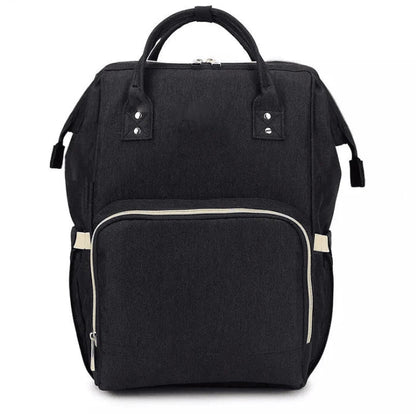 Stylish and practical mummy bag with reinforced handles, durable buckles, and separate bottling area for Kiwi mums