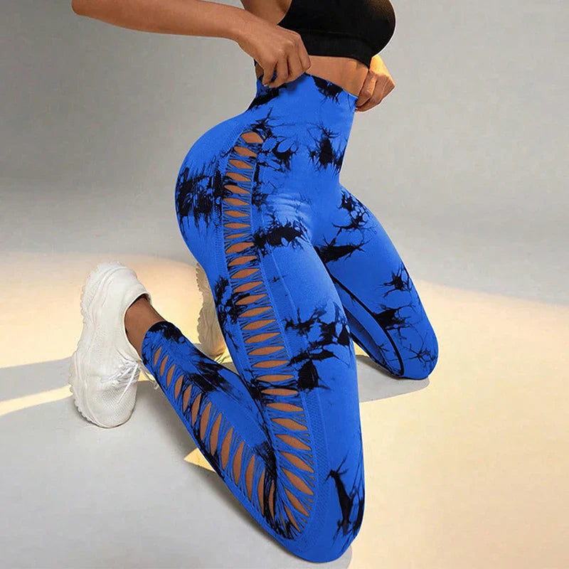 Tie-Dye Yoga Pants with Butt Lift and High Waist for Kiwi Ladies