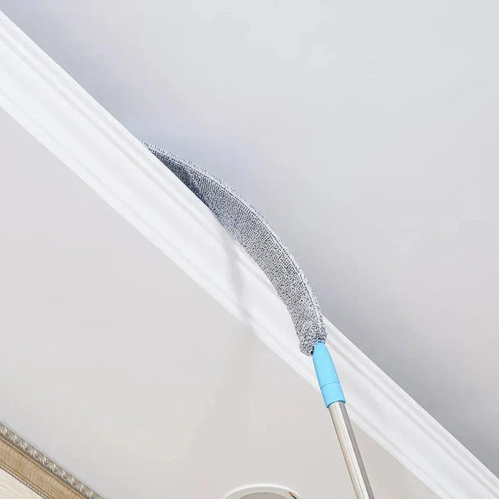 Versatile extendable dusting brush with telescopic design, detachable handle, and flexible microfiber head for effortless household cleaning