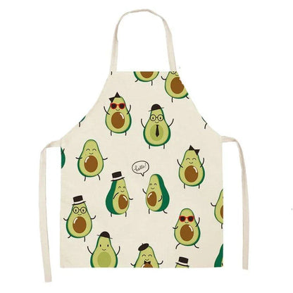 Avocado printed kitchen bib made from high-quality cotton, providing excellent protection and Kiwi-inspired style for Kiwi cooks and entertainers.