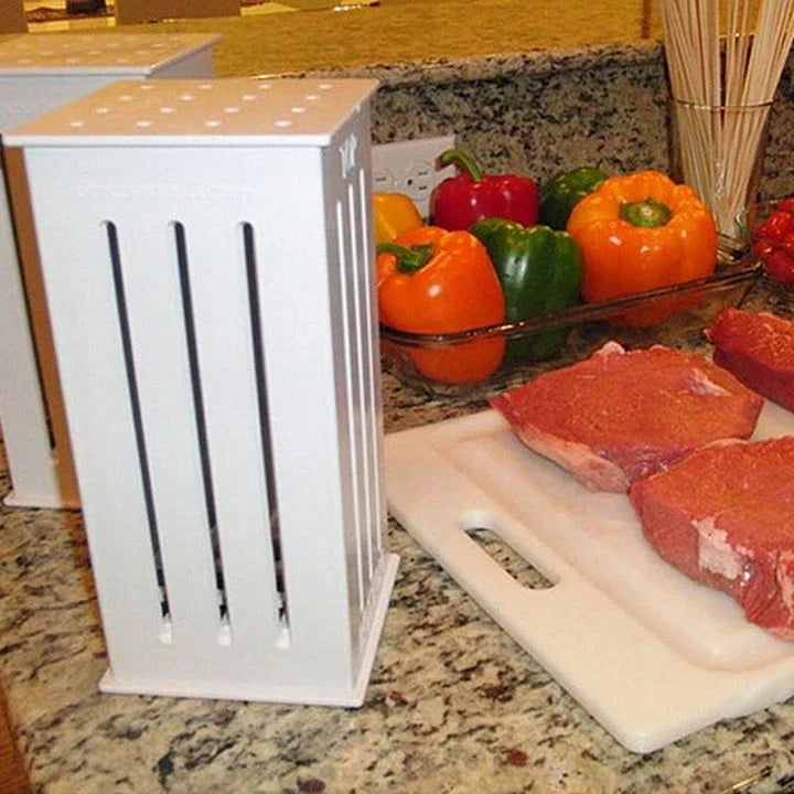 Fast BBQ Skewer Meat Cutter - A essential tool for Kiwi outdoor cooking, slicing meats with ease for perfect skewers and grilled dishes.