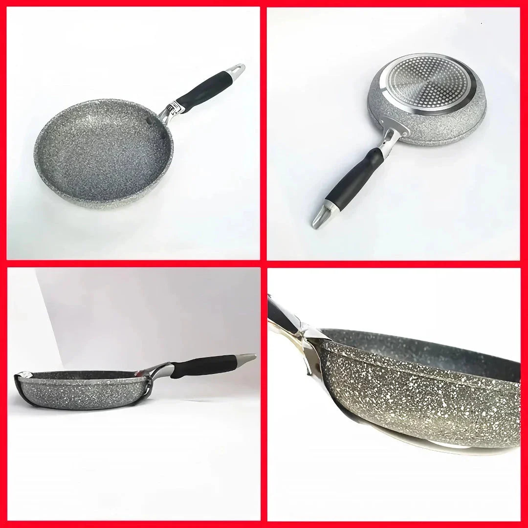 Eco-Friendly Non-Stick Stone Frying Pan Set for Gas and Induction Cooktops - Durable, Non-Toxic, and Easy to Clean