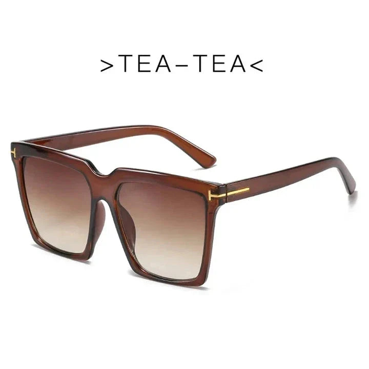 Stylish oversized square sunglasses with gradient lenses, designed for fashion-forward Kiwi women to protect their eyes from harmful UV rays.