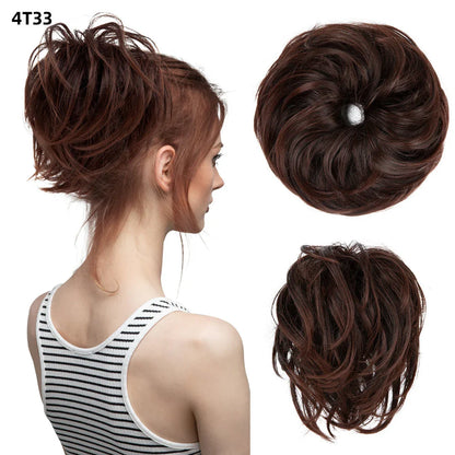 Fluffy and natural-looking hair bun made from premium domestic silk for easy, effortless updos