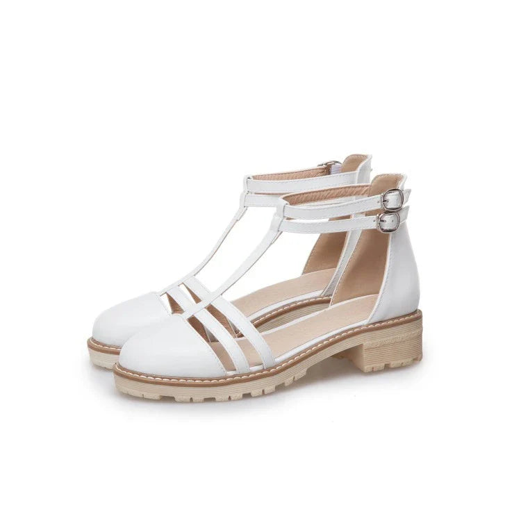 Stylish flat-bottomed buckle sandals in pink, suitable for warm-weather wear in New Zealand