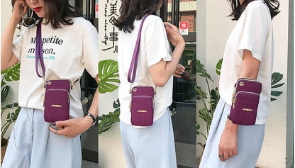Versatile Kiwi 3-Layer Zipper Shoulder Bag in Various Colours