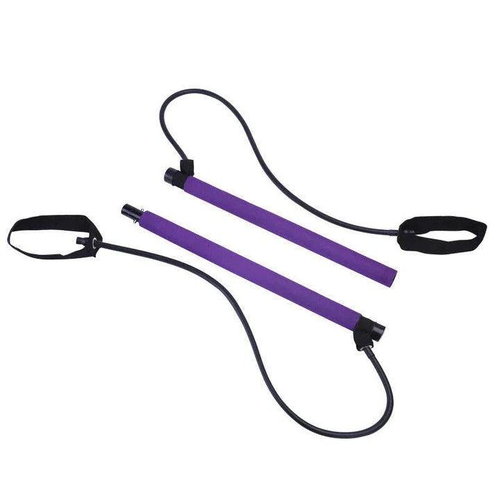 Versatile Fitness Bar with adjustable resistance for full-body workouts, including chest expansion, arm strengthening, yoga, and Pilates exercises.