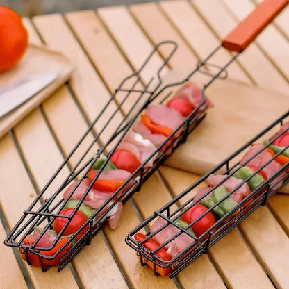 Portable Nonstick BBQ Grilling Basket for Outdoor Cooking and Grilling in New Zealand