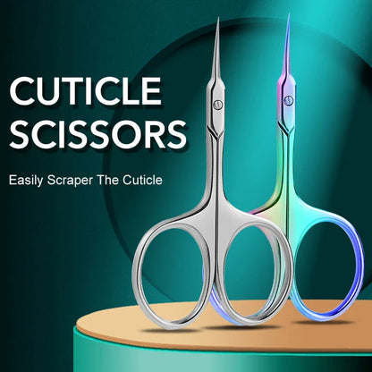 Premium Kiwi-crafted cuticle scissors with stainless steel curved blades and ergonomic design for precise, comfortable nail grooming