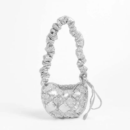 Fashionable Korean-inspired sling bag with quilted pattern and adjustable strap