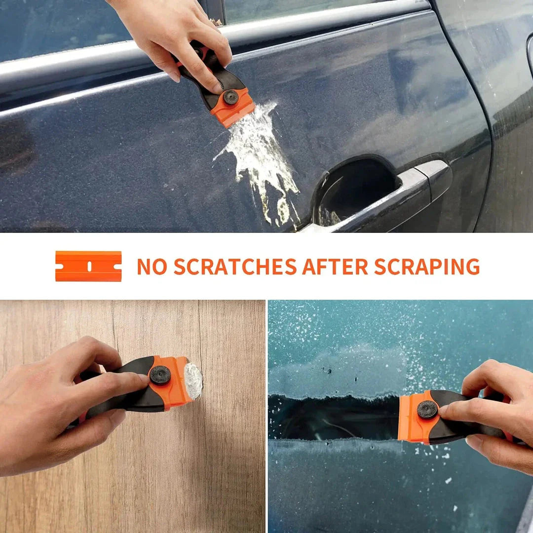 Versatile Scraper Tool with Dual Blades for Cleaning Paint, Decals, and More