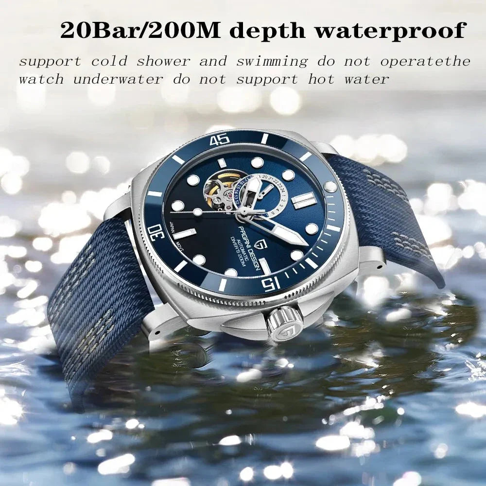 Luxury Sports Mechanical Watch with Sapphire Crystal and 200M Water Resistance