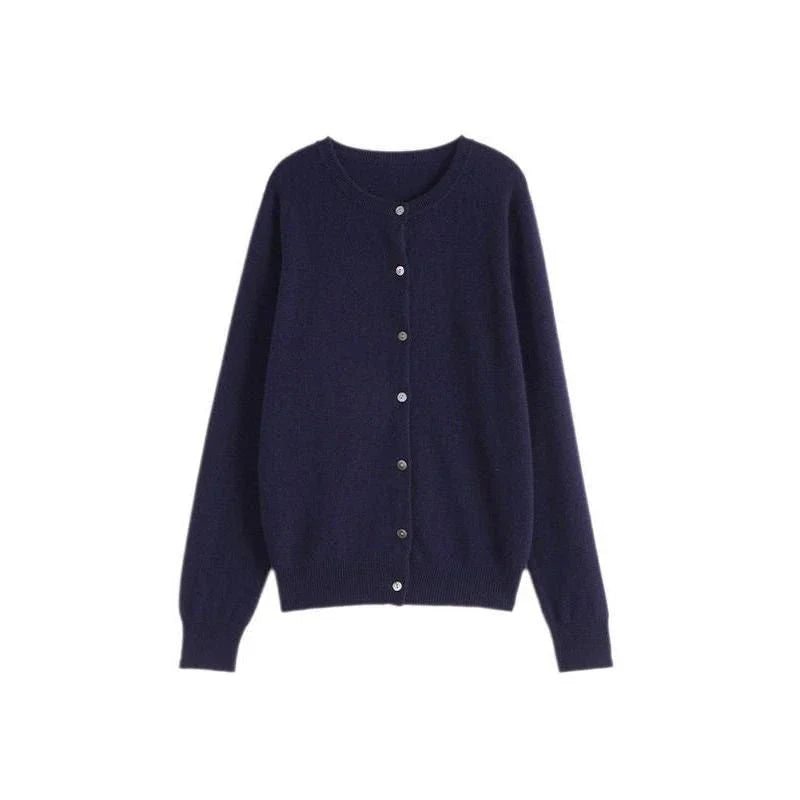 Premium 100% New Zealand Wool Single Breasted Cardigan in Camel, Blue, and Red colours for fashionable Kiwi women