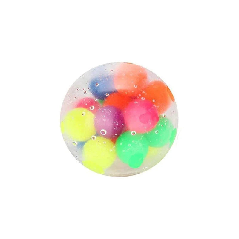 Decompression Vent Grape Ball stress relief toy in rainbow colors