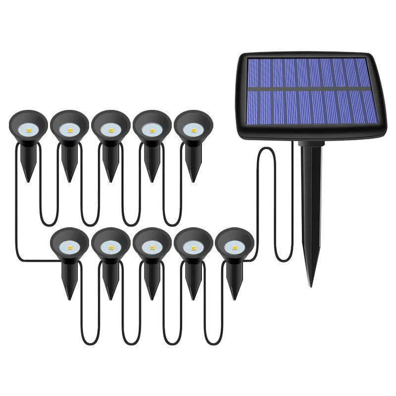 Solar LED lawn light with IPX4 protection and manual switch for outdoor garden lighting