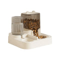 White plastic cat feeder with 4000ml capacity on a floor