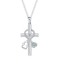 Women's copper necklace with stethoscope pendant and cross chain design