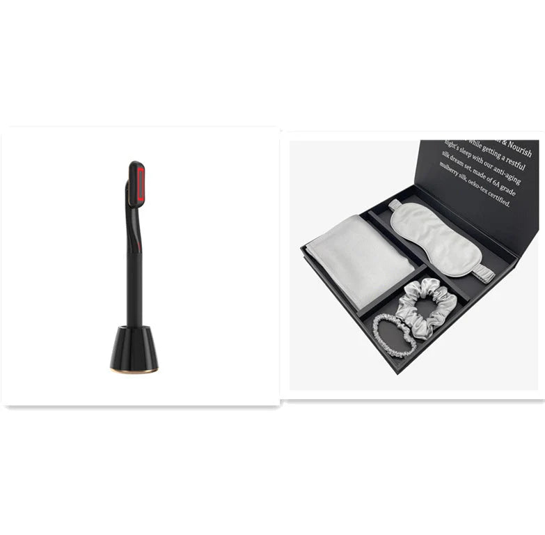 360 Degrees Rotary Eye Massage Wand with Red LED Light Therapy for skincare