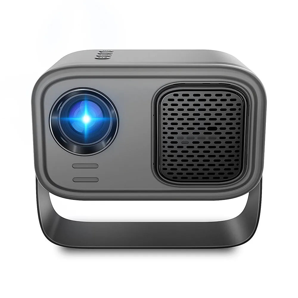 Black HD portable projector with Android software and remote control