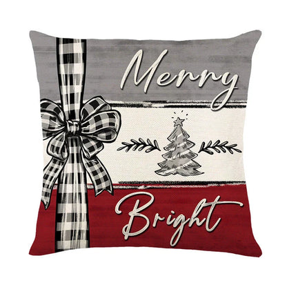 Cozy Christmas cushion cover with vibrant holiday design, perfect for adding festive style to any home