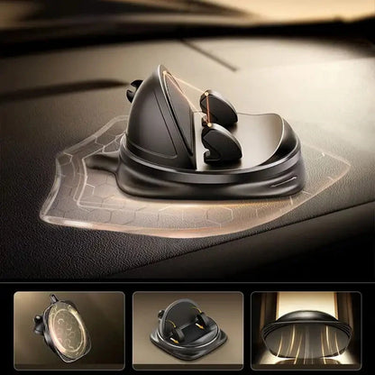 Universal car phone holder with anti-slip silicone pad and magnetic suction cable