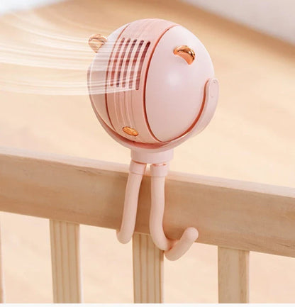 Quiet USB Desk Fan with octopus-inspired design, providing a gentle, soothing breeze for your workspace or study area.