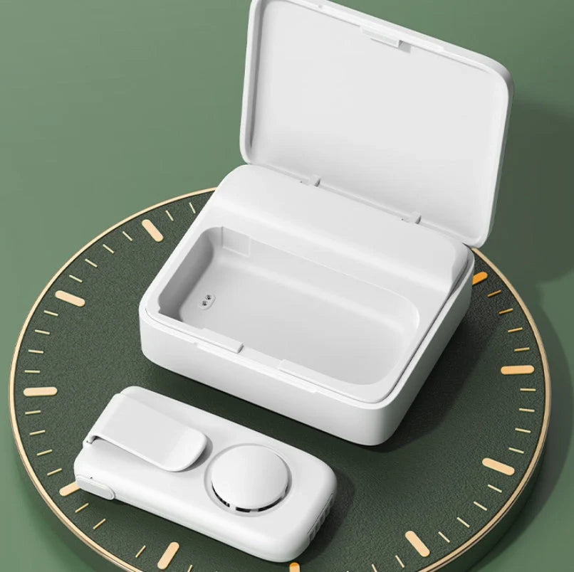 Mini Outdoor Portable Breathable Heat Cooling Silent Mask Fan with Charging Box