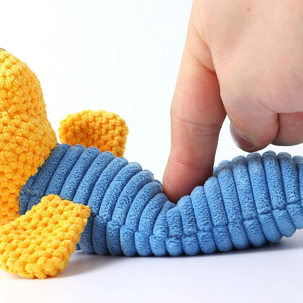 19cm squeaky stuffed animal dog chew toy in animal shapes with soft cleaning texture