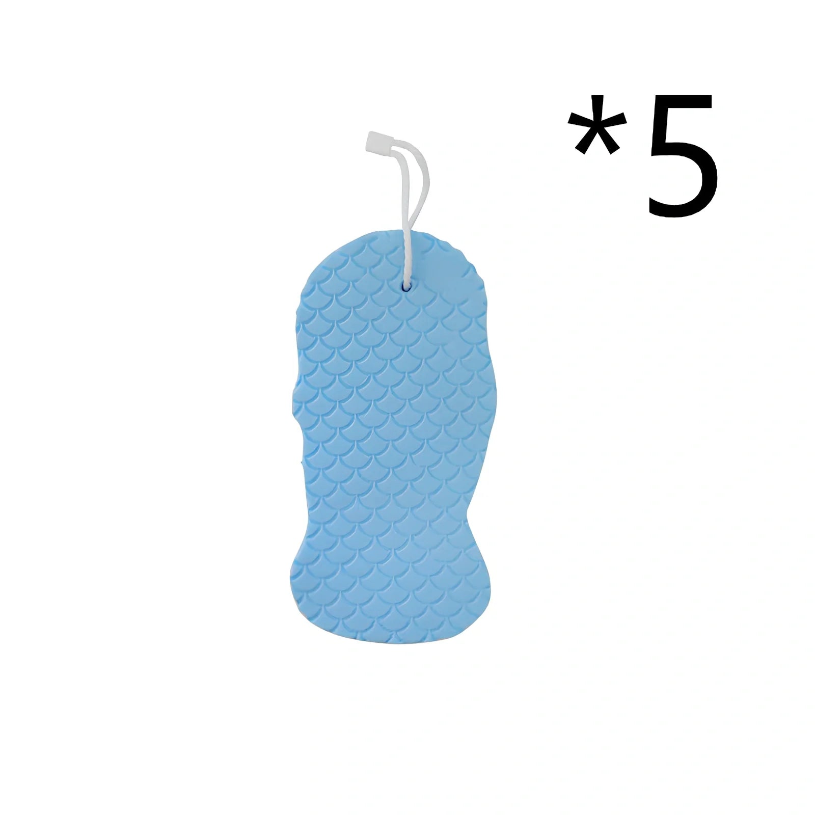 3D fish scale pattern bath sponge for gentle exfoliation and dead skin removal