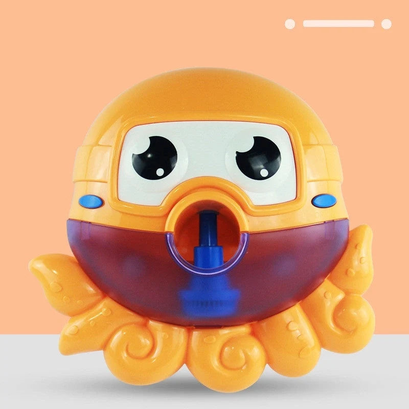 Baby Bath Toys Bubble Music Machine in various colors, creating bubbles and playing music for bath time fun.