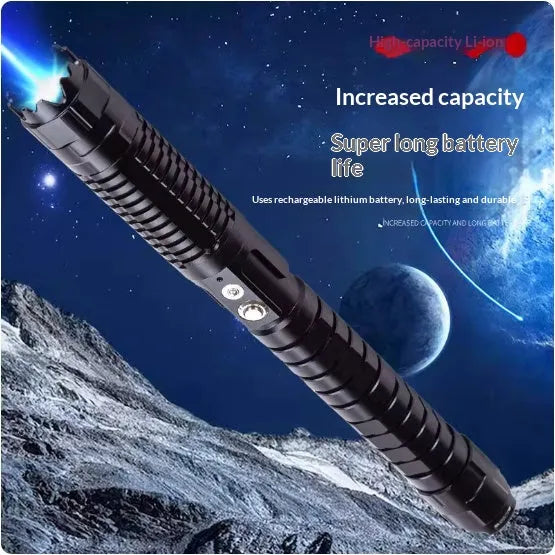 High-power blue laser flashlight for outdoor long-distance shooting with ignition bracket