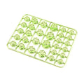 Set of 30 coloured ABS plastic screw covers for motorcycle engine modification.