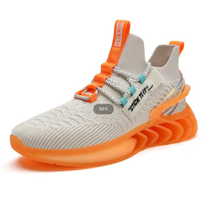 Blade men's woven mesh sports shoes with EVA sole in black, blue, or orange colours