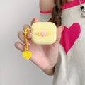 Heart Wings TPU protective case for AirPods with three-dimensional relief design in pink, purple, and yellow colours