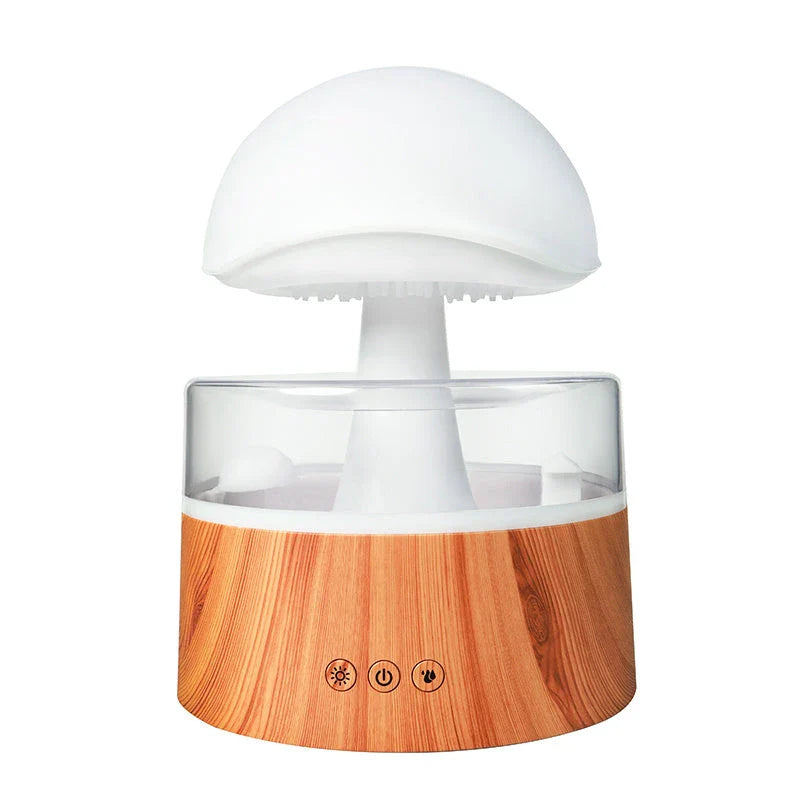 Calming Cloud Humidifier and Aromatherapy Diffuser with 7-color mood lighting, cloud-inspired design, and essential oil tray