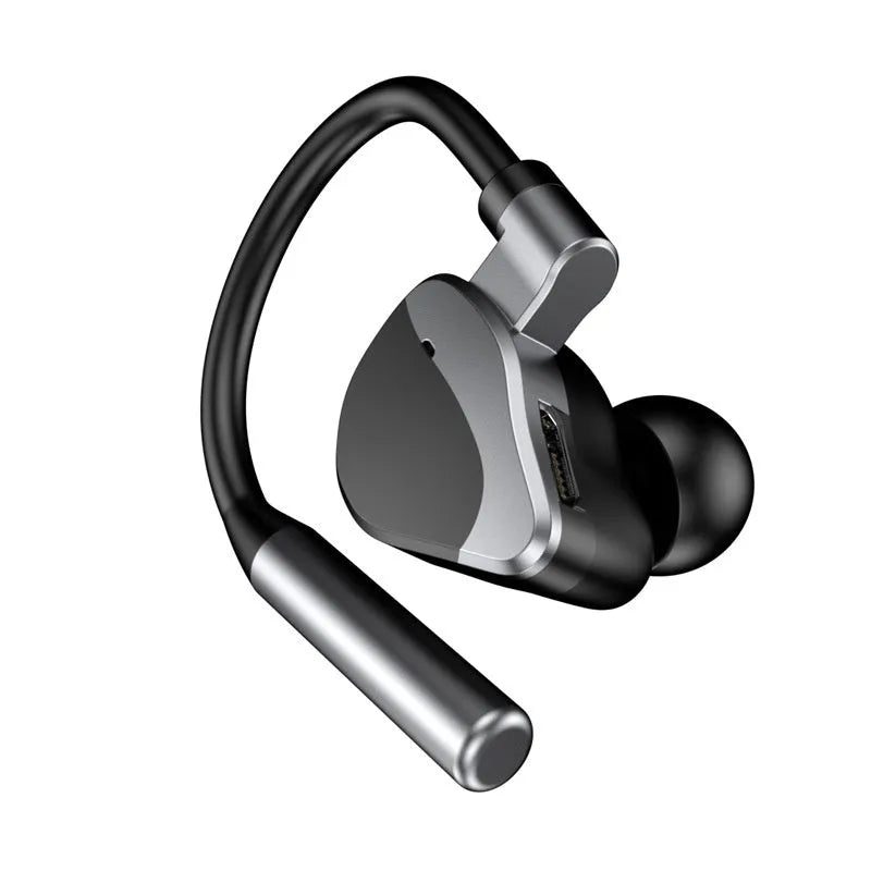 Private Model L15 wireless Bluetooth headset single ear ear-mounted ABS waterproof in silver black colour