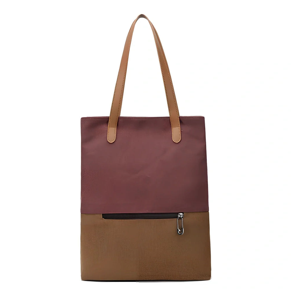 Canvas tote bag in black converts to backpack, 30x10x39cm size with zipper and polyester lining