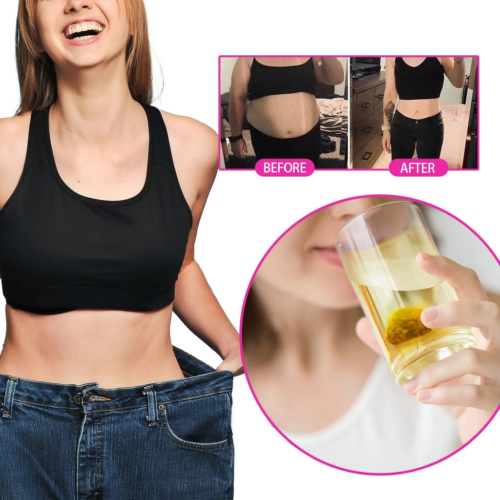 28 individual slimming green tea packets in body care kit for weight management support