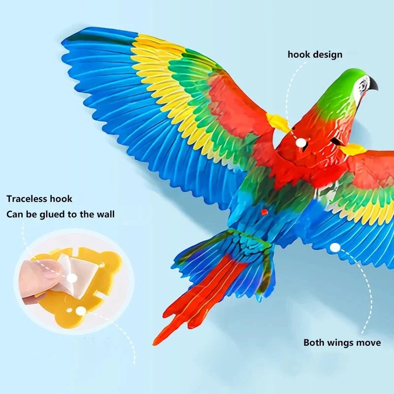 Interactive hanging eagle cat toy for active play and mental stimulation