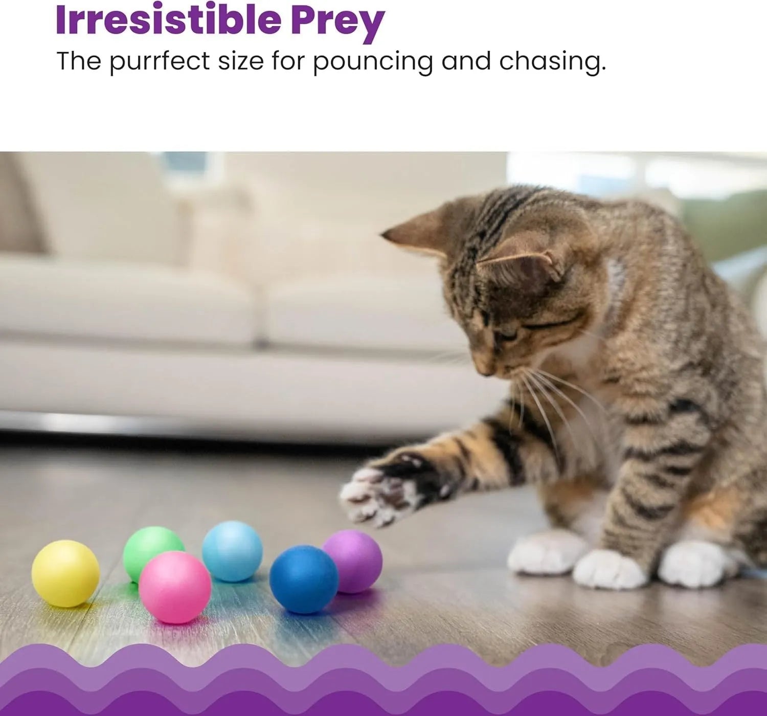 Catstages Tower Of Tracks interactive 3-tier cat track toy with spinning balls in orange