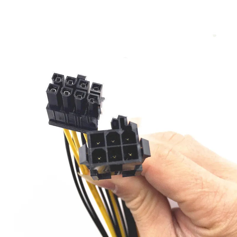 6P to 8P graphics card power extension cable 20cm length for PC builds