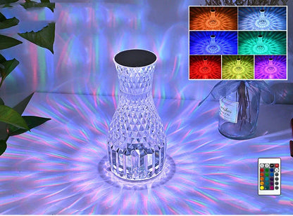 Vase Shape Atmosphere Crystal Lamp with remote control and USB charging