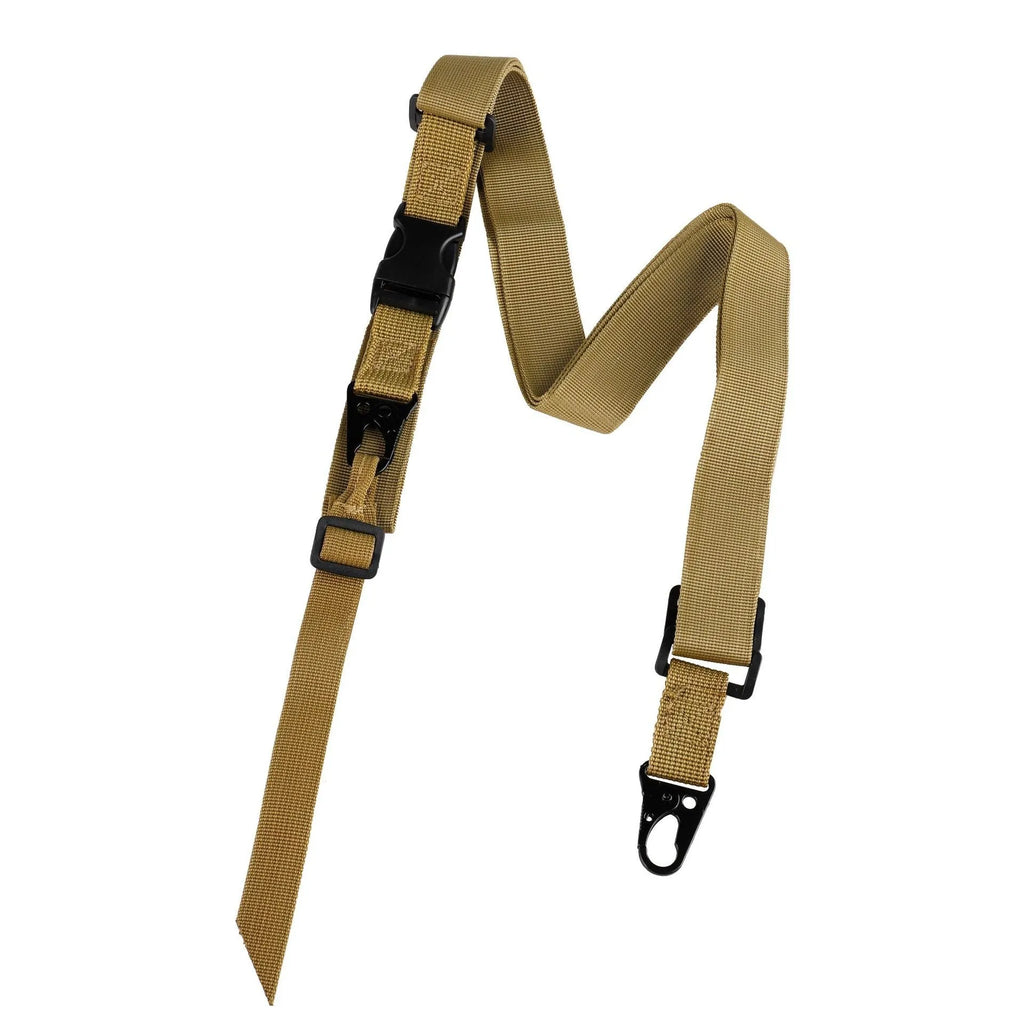 Nylon crossbody sling strap with alloy buckle in army green colour showing 148cm length