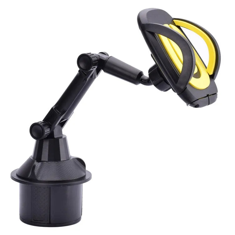 Adjustable car water cup-bit mobile phone holder with 4.5-9.5cm clamp for Apple Huawei Xiaomi