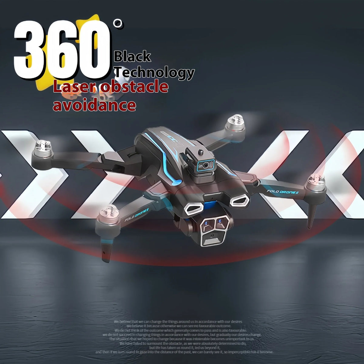 H35 UAV drone with 8K HD camera, obstacle avoidance, and brushless motor in flight