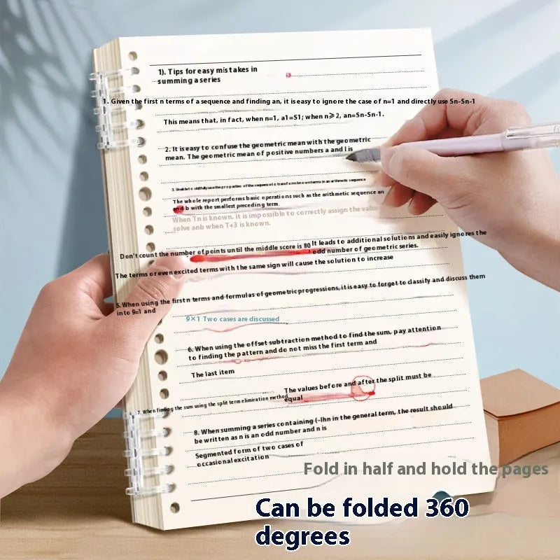 A5 thickened loose-leaf notebook with detachable coil, 60 sheets, 20.3x14.0cm, picture style cover