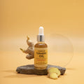 Turmeric essential oil skincare set with cream and oil for brightening and hydration